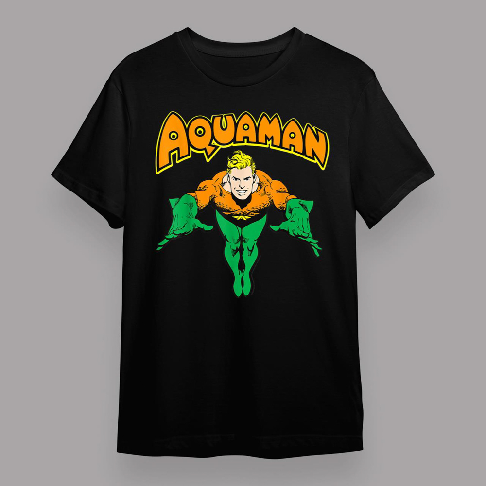 DC Comics Aquaman And The Lost Kingdom Vintage Portrait Logo T-Shirt