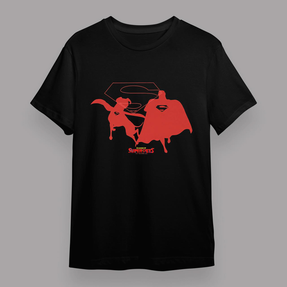 DC League Of Super-Pets Superman And Krypto Silhouette Logo Premium T-Shirt