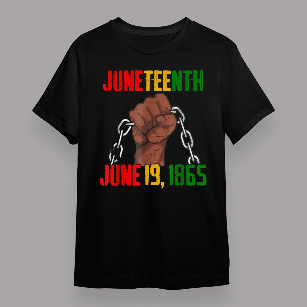 Juneteenth June 19th 1865 Juneteenth Black Freedom Day Flag T-Shirt