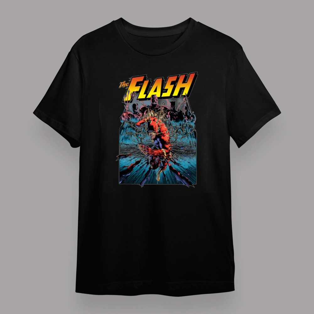 Men 3D Print DC Comics Hero The Flash Speed Force T-Shirt