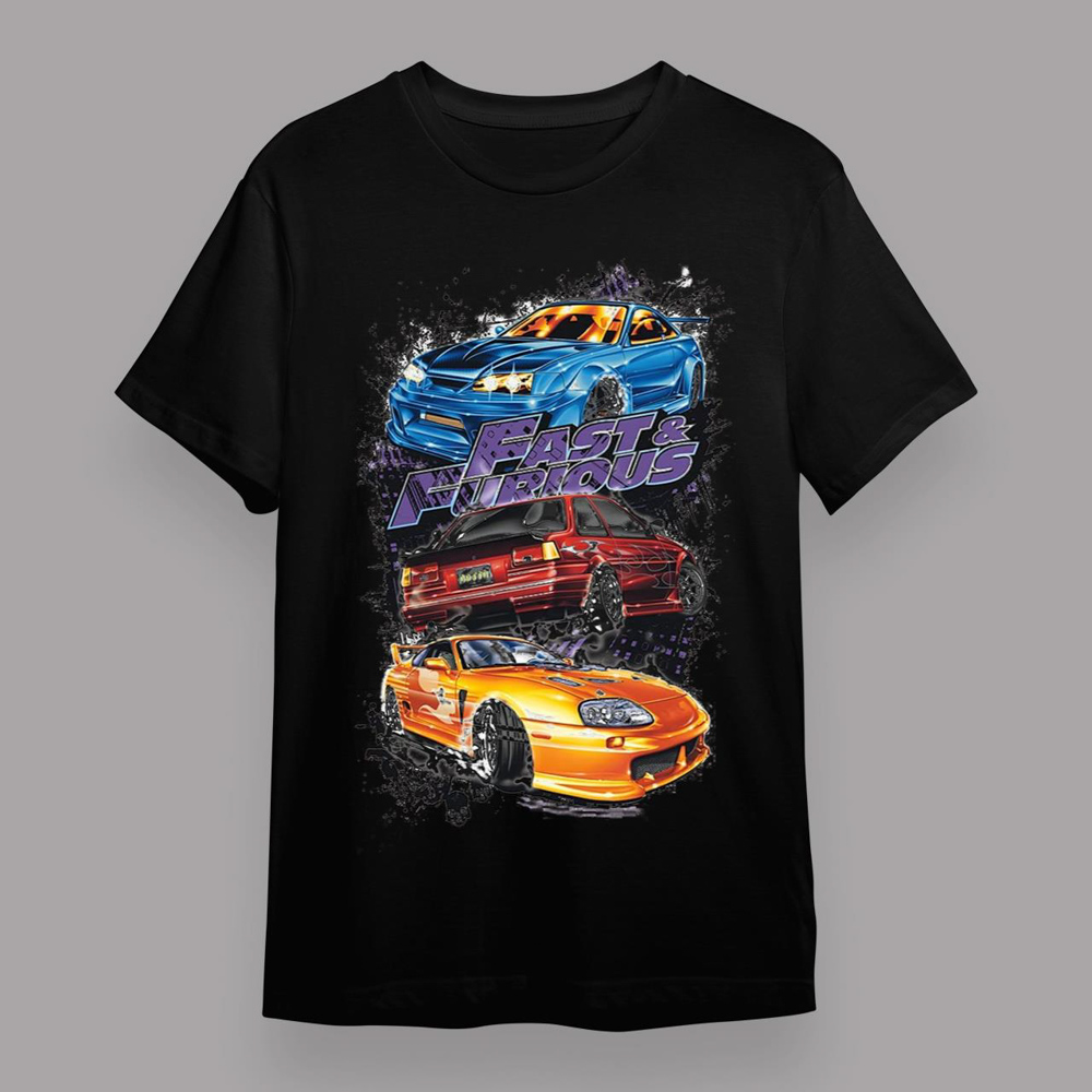 The Fast And Furious Action Drive Movie Smokin Street Cars Adult T-Shirt