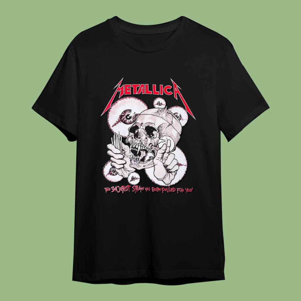 Vintage Metallica 1988 Metallica Shortest Straw Shirt - Chow Down Movie ...